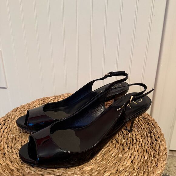 Cole Haan Nike Air Black Slingback Heels - 8.5 - Great Condition - Picture 3 of 9